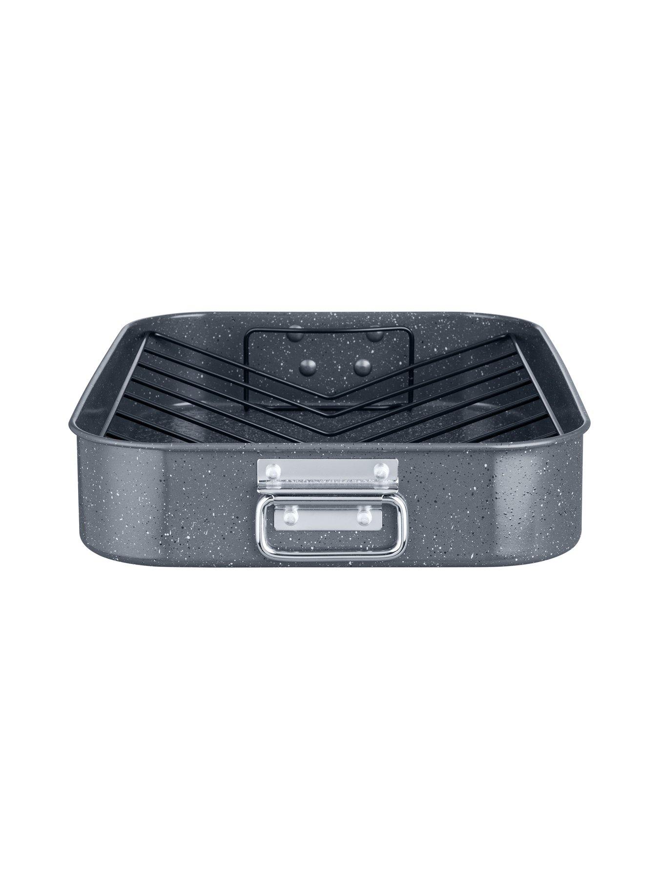  image of denby-quan-tanium-finish-roasting-tray-with-rack