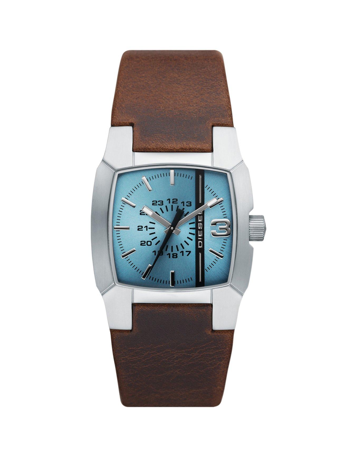 diesel watches white leather