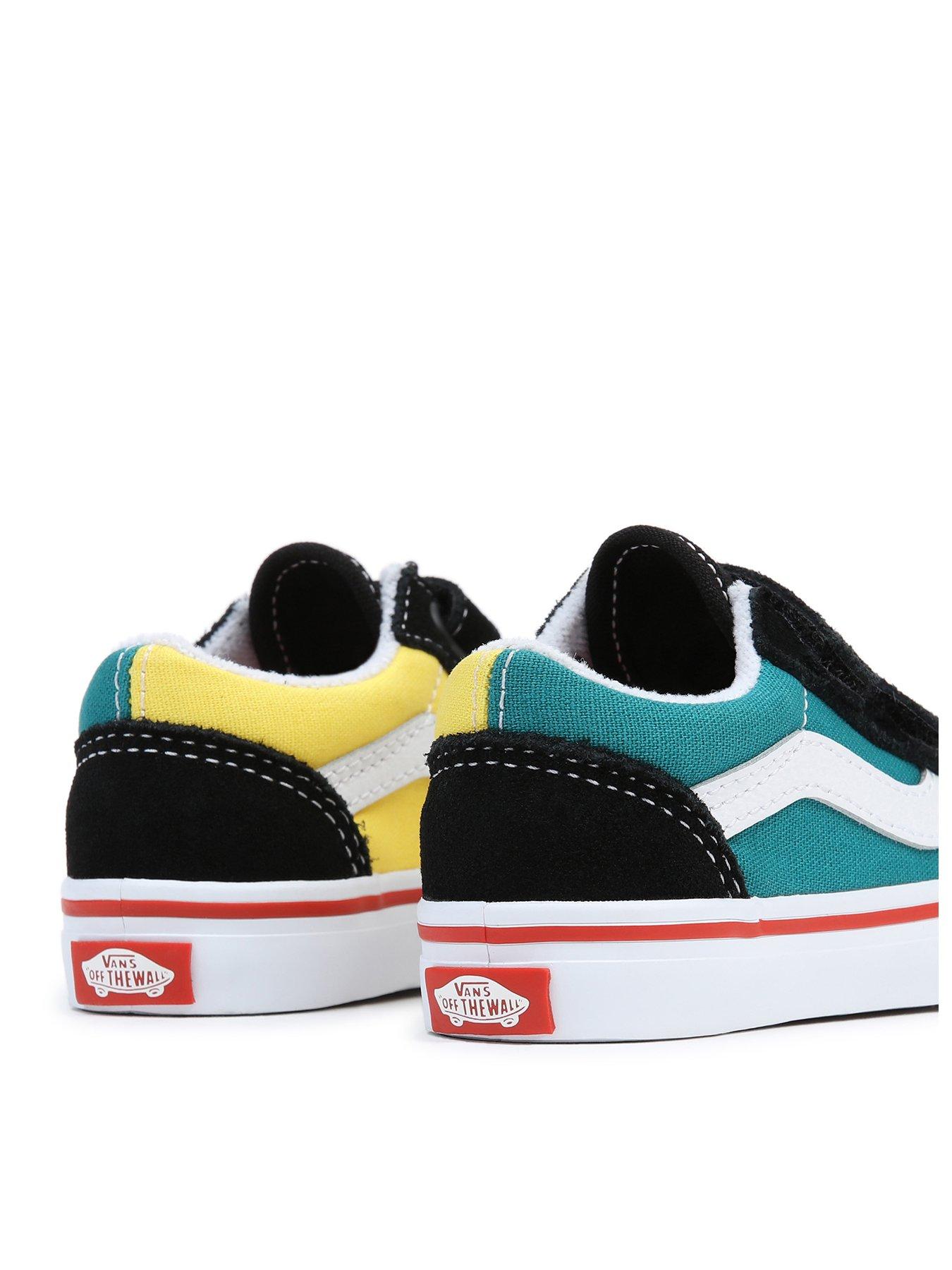 Multi color block outlet vans