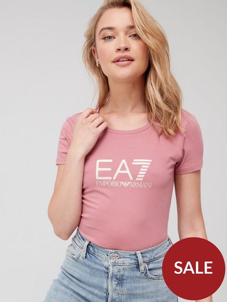 ea7-emporio-armani-ea7-shiny-logo-slim-fit-tee-pink