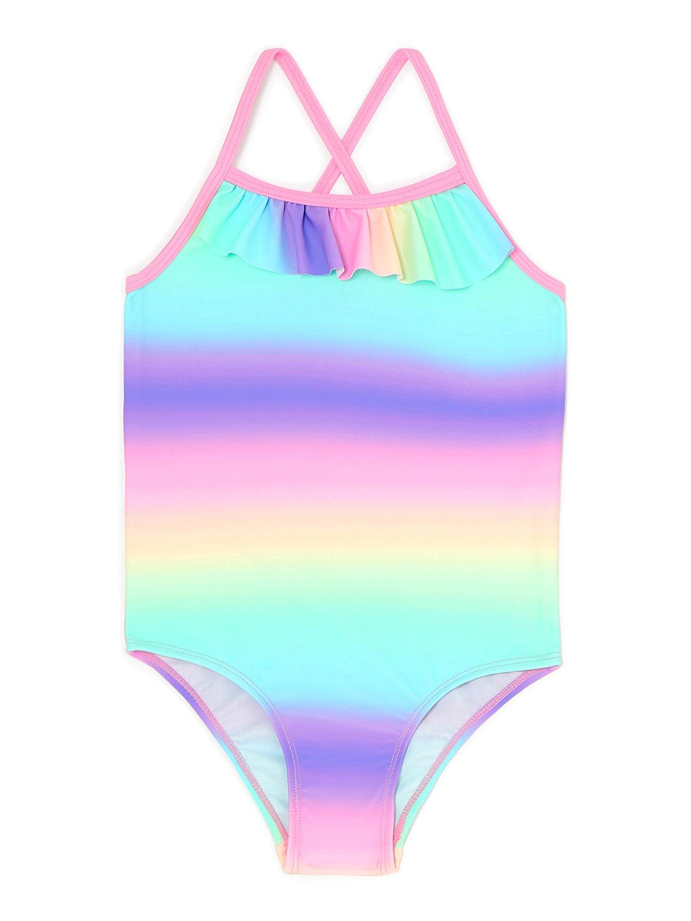 Accessorize Girls Pastel Ombre Swimsuit - Multi | littlewoods.com