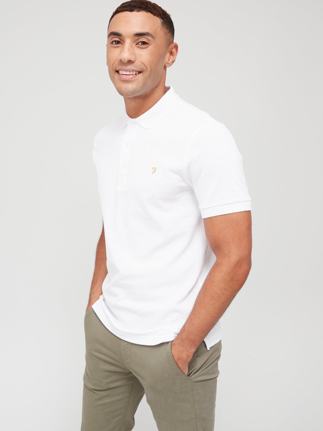 Farah white short sales sleeve shirt