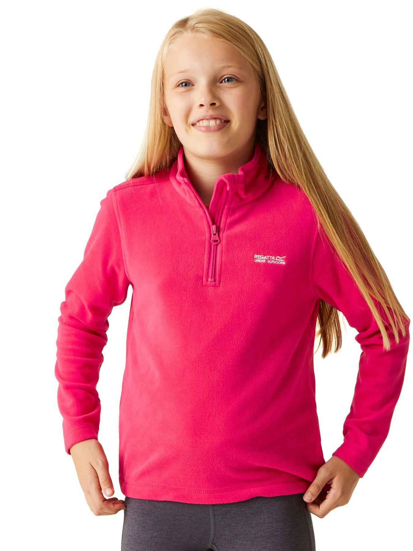 undefined Kids Hot Shot II 1/4 Zip Fleece - Pink