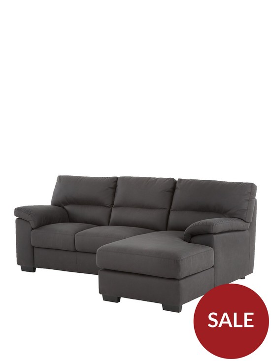 stillFront image of very-home-danielle-faux-leather-right-hand-chaise-sofa-black