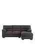  image of very-home-danielle-faux-leather-right-hand-chaise-sofa-black