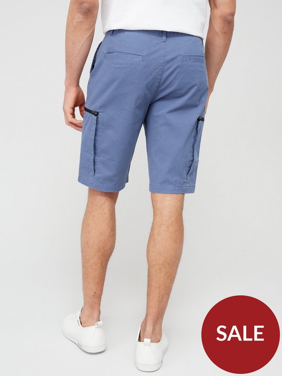 stillFront image of very-man-garment-dyed-zip-pocket-short-midnbspblue
