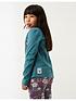 image of fatface-girls-bloom-graphic-long-sleeve-tshirt-teal-green