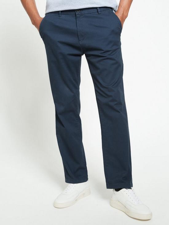 front image of everyday-straight-chino-trousers-navy