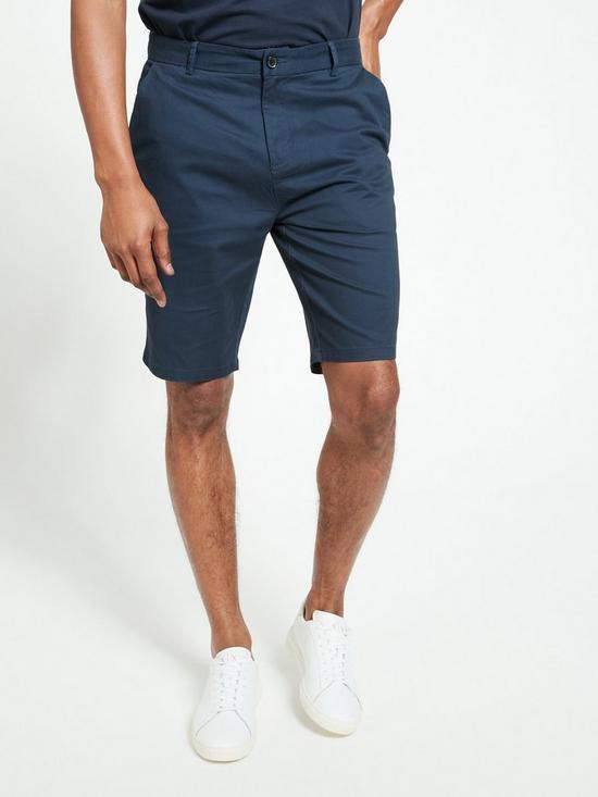 front image of everyday-stretch-chino-shorts-navy