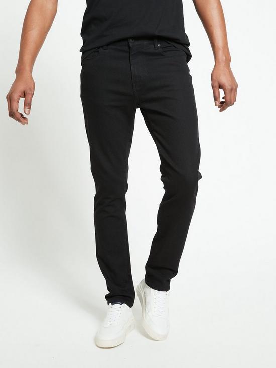 front image of everyday-stretch-slim-leg-jeans--nbspblack