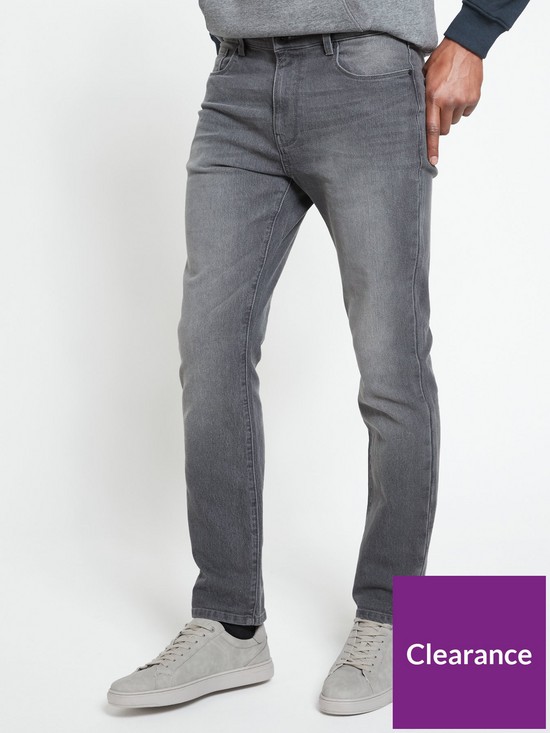 front image of everyday-stretch-slim-leg-jeans--nbspgrey