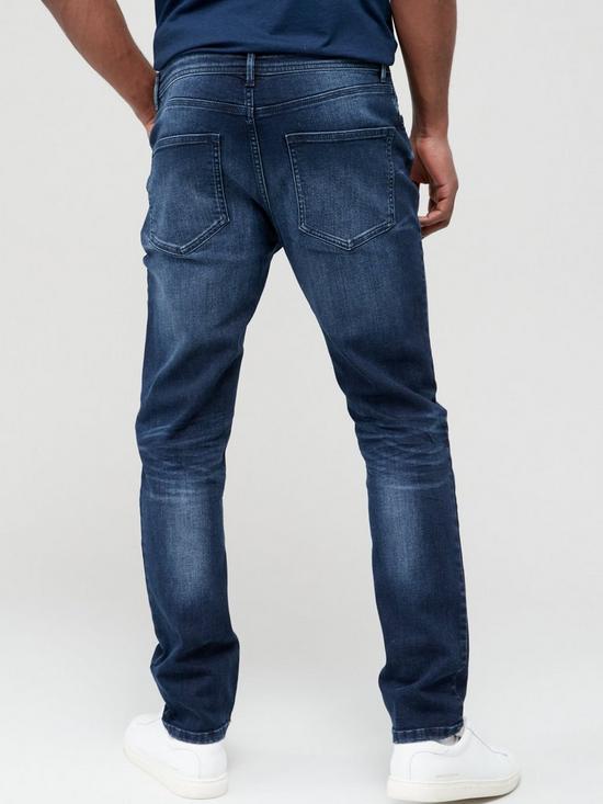 stillFront image of very-man-premium-slim-rip-and-repair-jeansnbsp-nbspblue-black