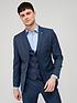  image of very-man-slim-suit-jacket-blue-melange