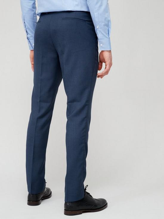 stillFront image of very-man-slim-suit-trousers-blue-melange