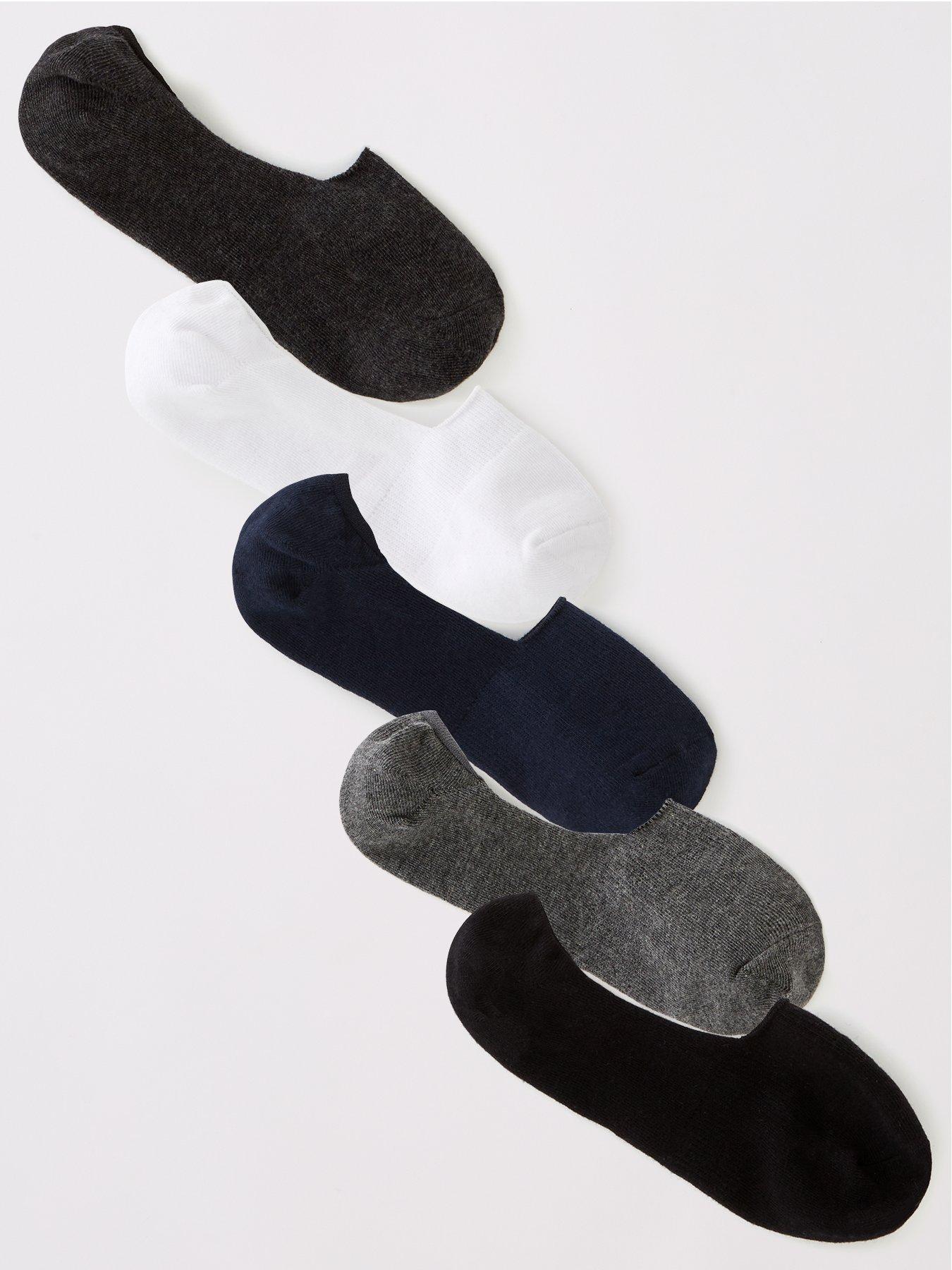 front image of everyday-invisible-socks-5-pack-multi