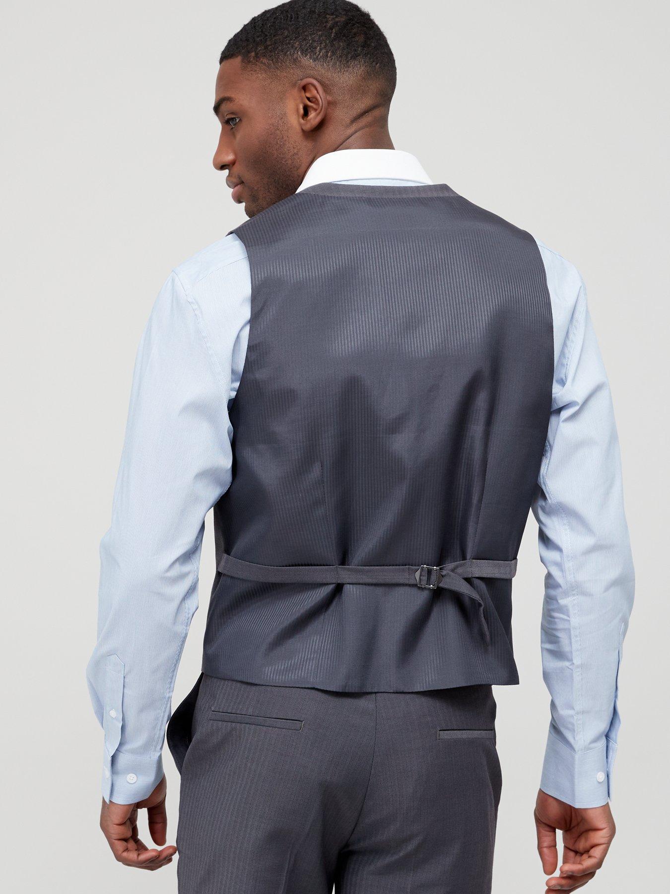 Grey herringbone clearance waistcoat