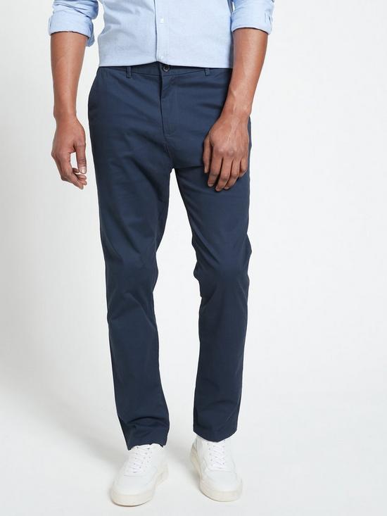 front image of everyday-slim-chino-trousers-navy