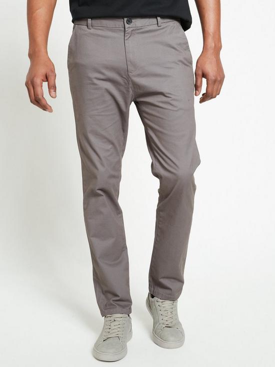 front image of everyday-slim-chino-trousers-charcoal