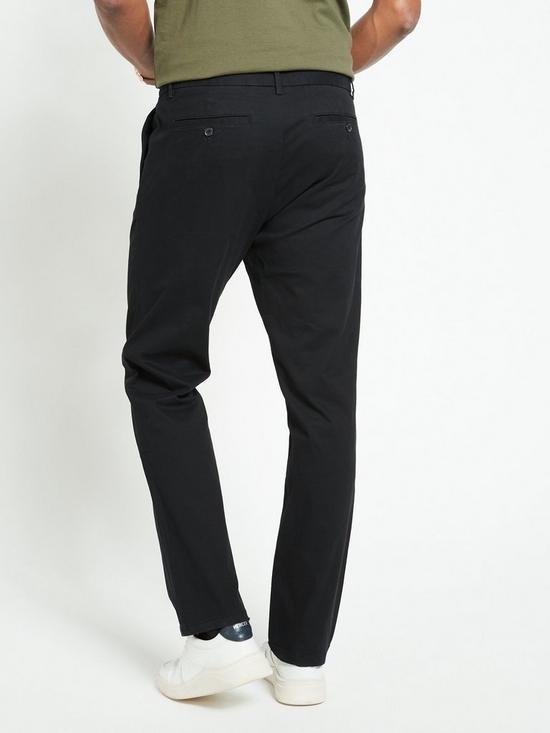 stillFront image of everyday-straight-chino-trousers-black