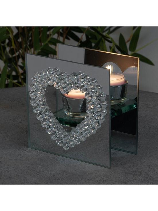 stillFront image of hestia-mirror-glass-crystal-heart-single-tealight-holder