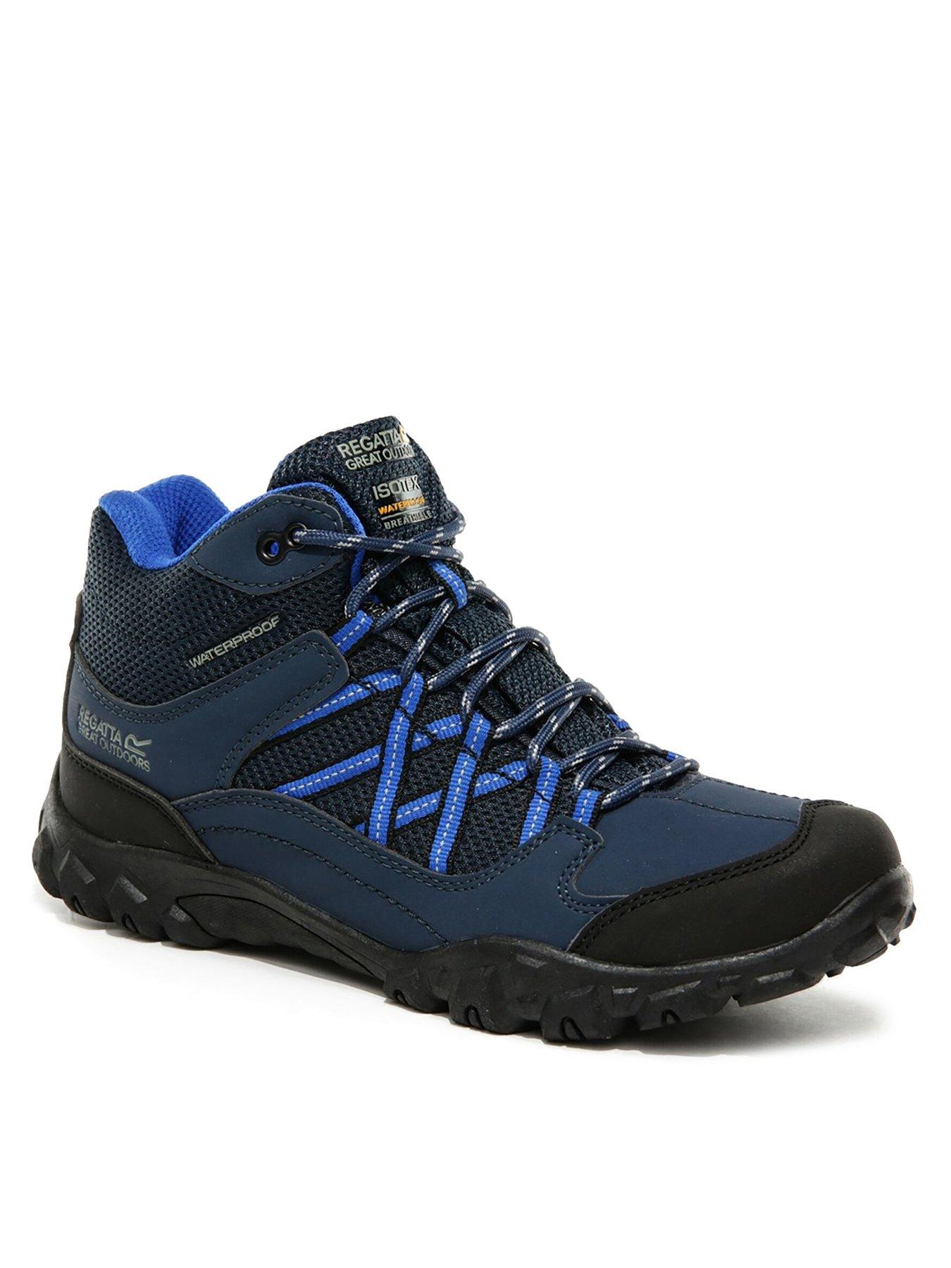  image of regatta-junior-edgepoint-mid-cut-walking-boot-blue