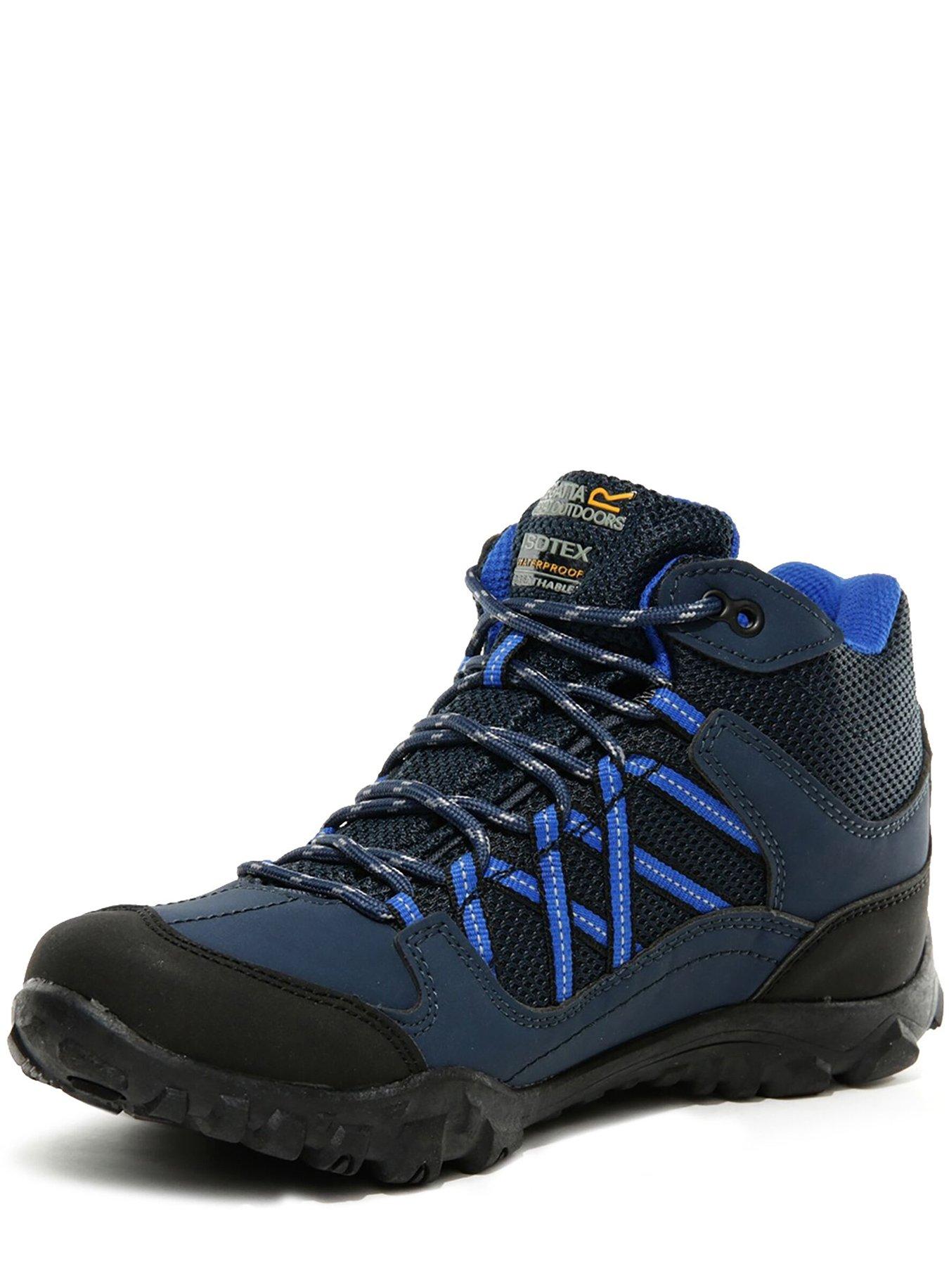  image of regatta-junior-edgepoint-mid-cut-walking-boot-blue