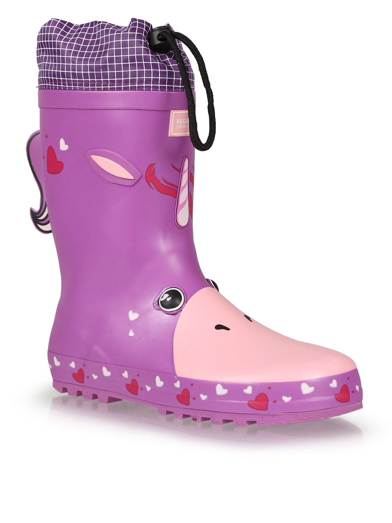 Regatta Kids Mudplay Wellies - Unicorn - Pink
