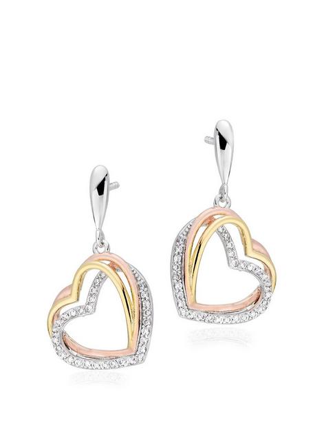 beaverbrooks-two-tone-rose-gold-plated-heart-drop-ladies-earrings