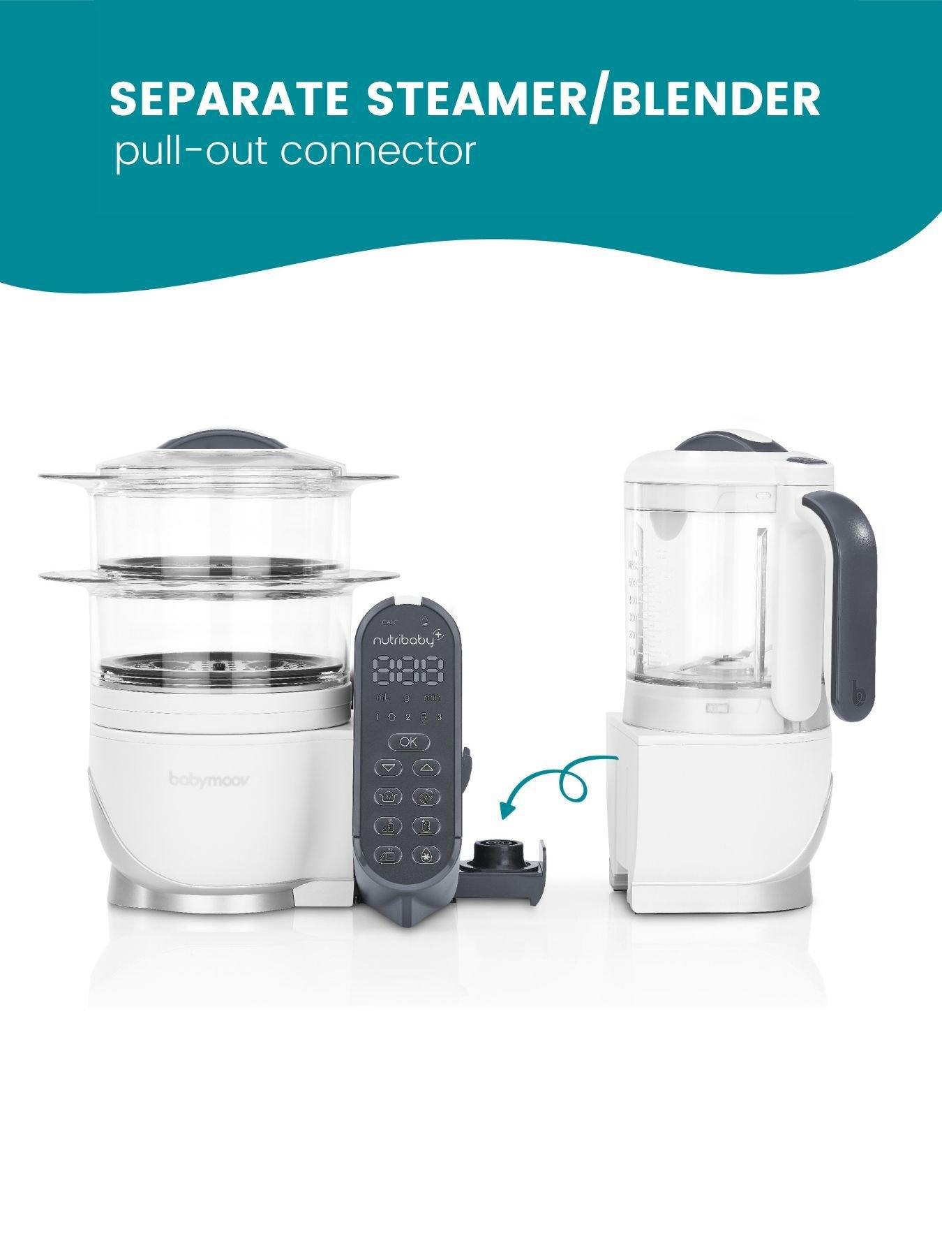  image of babymoov-nutribaby-6-in-1-baby-food-processorblendersteamersteriliser--industrial-grey