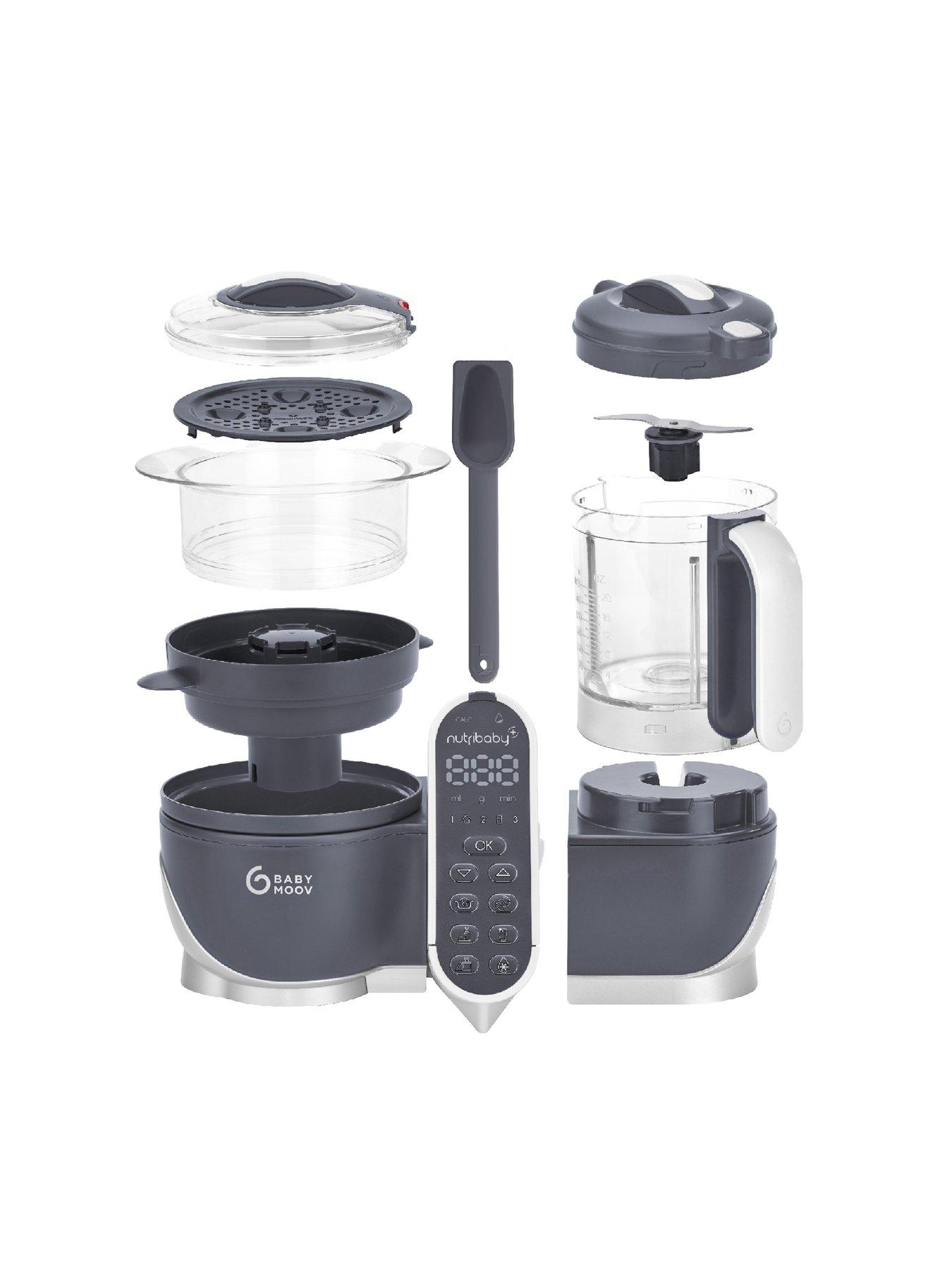  image of babymoov-nutribaby-6-in-1-baby-food-processorblendersteamersteriliser--industrial-grey