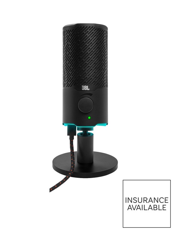 front image of jbl-quantum-stream-microphone