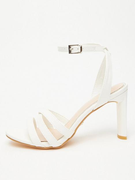quiz-patent-strappy-heeled-sandals-white