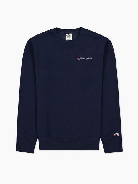 champion-small-logo-crewneck-sweatshirt-navy