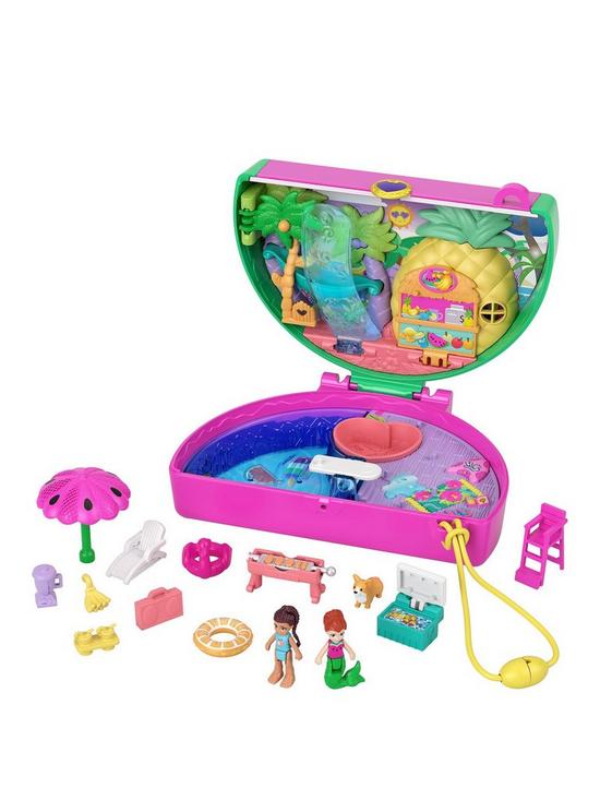 front image of polly-pocket-watermelon-pool-party-compact-and-accessories
