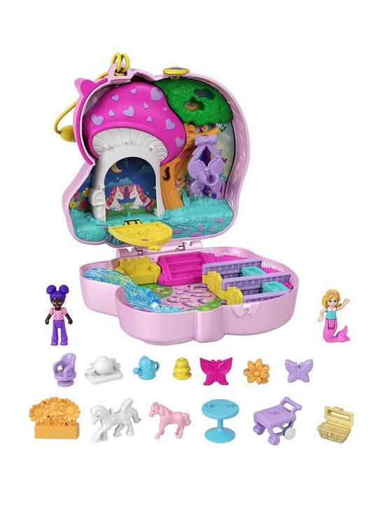 front image of polly-pocket-unicorn-forest-compact-and-accessories