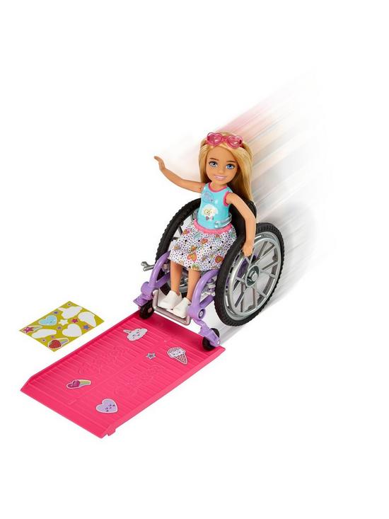 outfit image of barbie-chelseanbspdoll-with-wheelchair-and-ramp-blonde