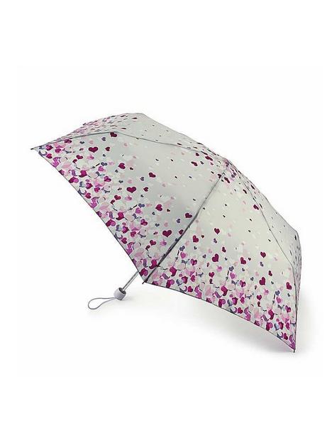 fulton-pretty-hearts-print-umbrella-grey