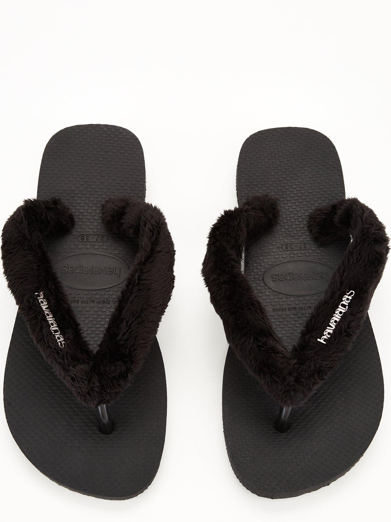  image of havaianas-home-fluffy-flip-flops-black