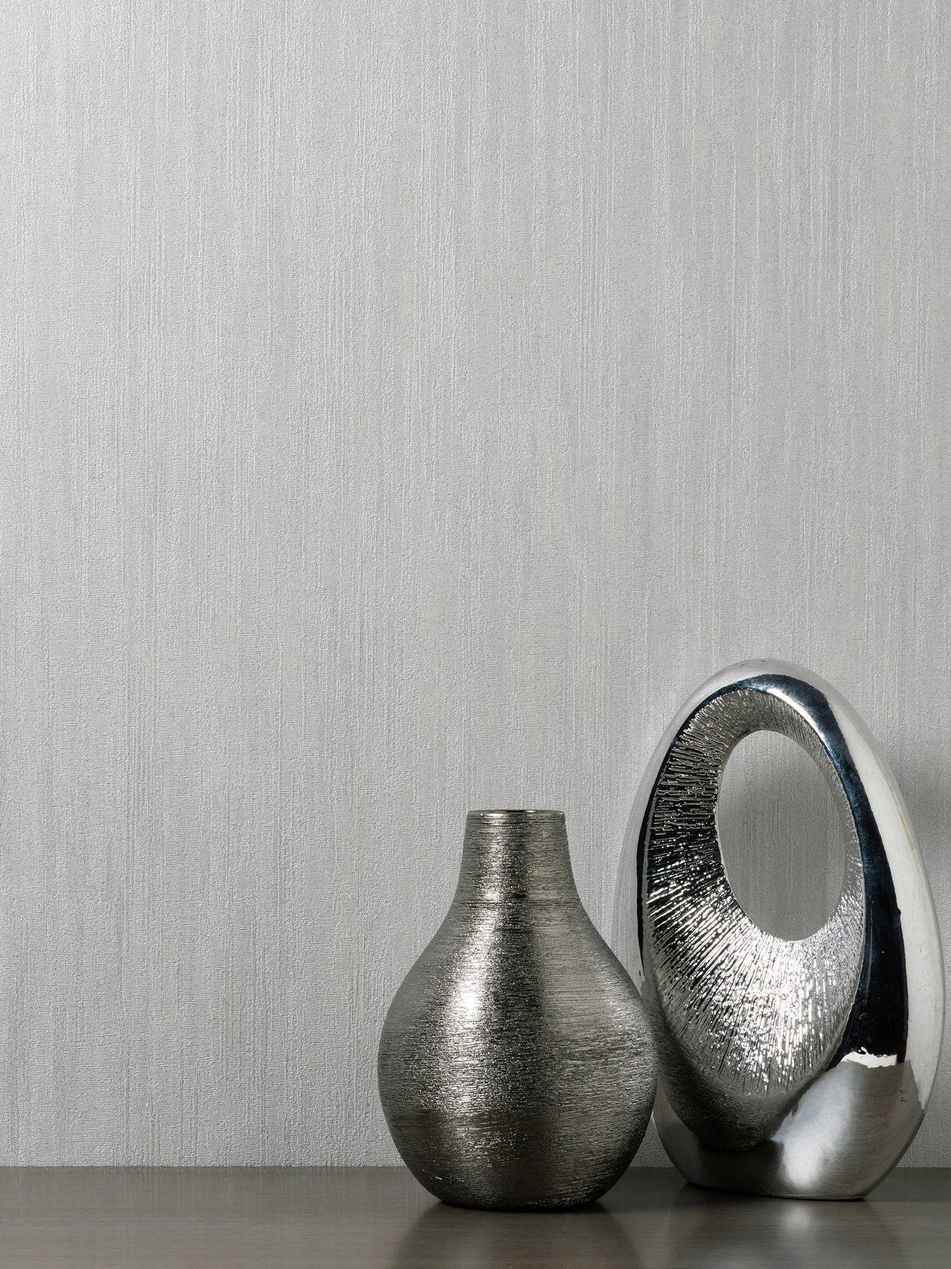 undefined Milano Crepe Plain Wallpaper - Grey