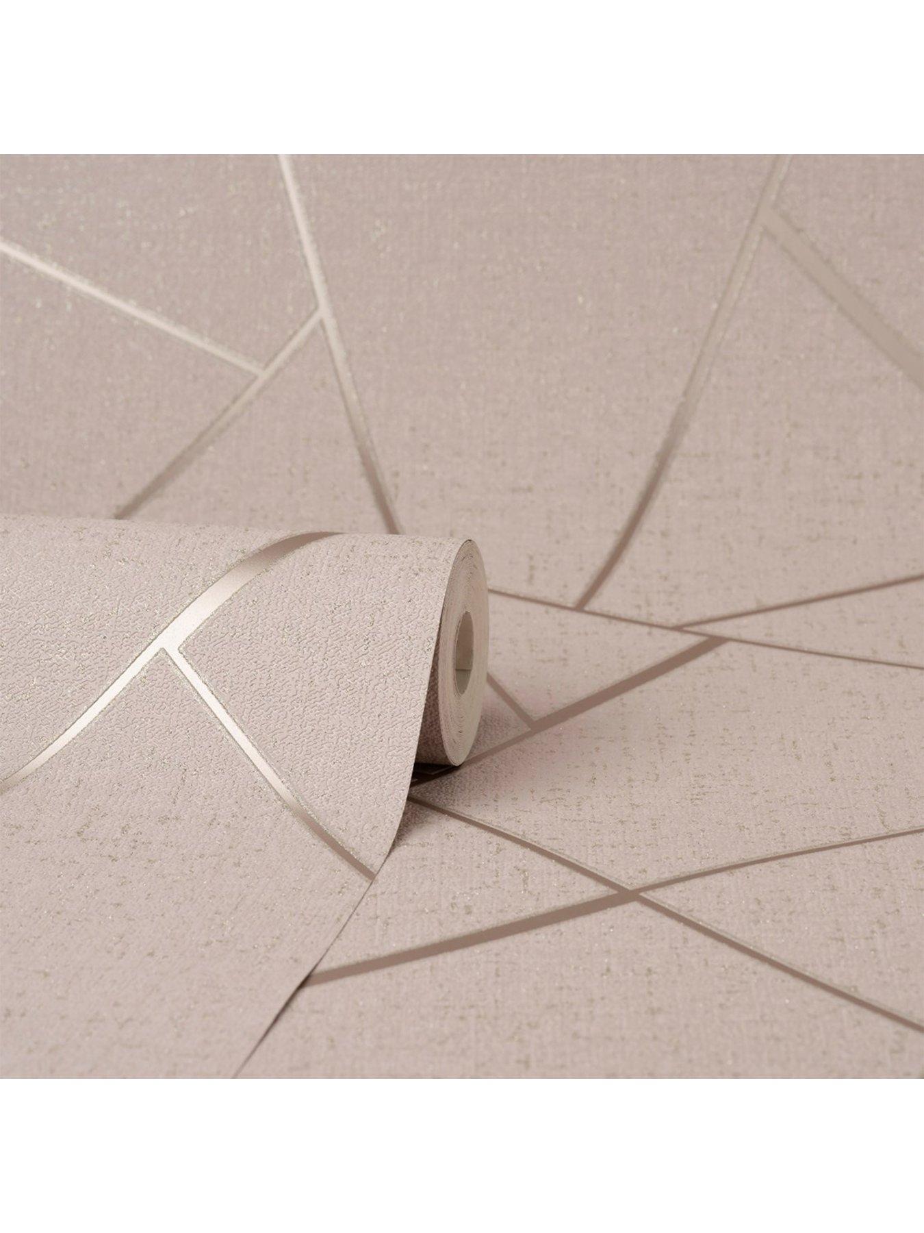 Image 3 of 4 of Fine Decor Quartz Fractal Wallpaper in Blush