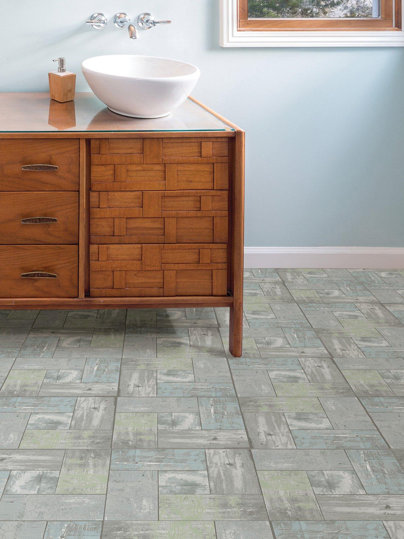 undefined Pack of 10 Boardwalk Peel  &  Stick Floor Tiles
