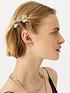  image of accessorize-4-pack-mini-pearl-floral-claw-clips