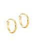  image of seol-gold-18ct-gold-plated-sterling-silver-diamond-cut-star-patterned-creole-hoop-earrings