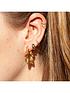  image of seol-gold-18ct-gold-plated-sterling-silver-bamboo-star-creole-hoop-earrings