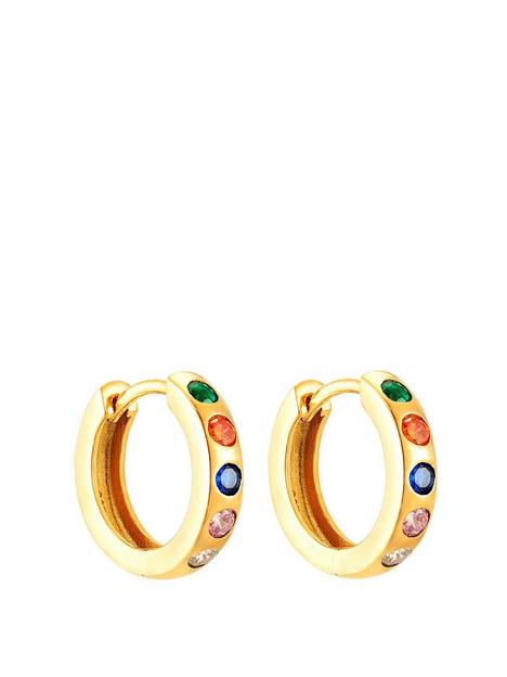seol-gold-18ct-gold-plated-sterling-silver-rainbow-cubic-zirconia-huggie-earrings