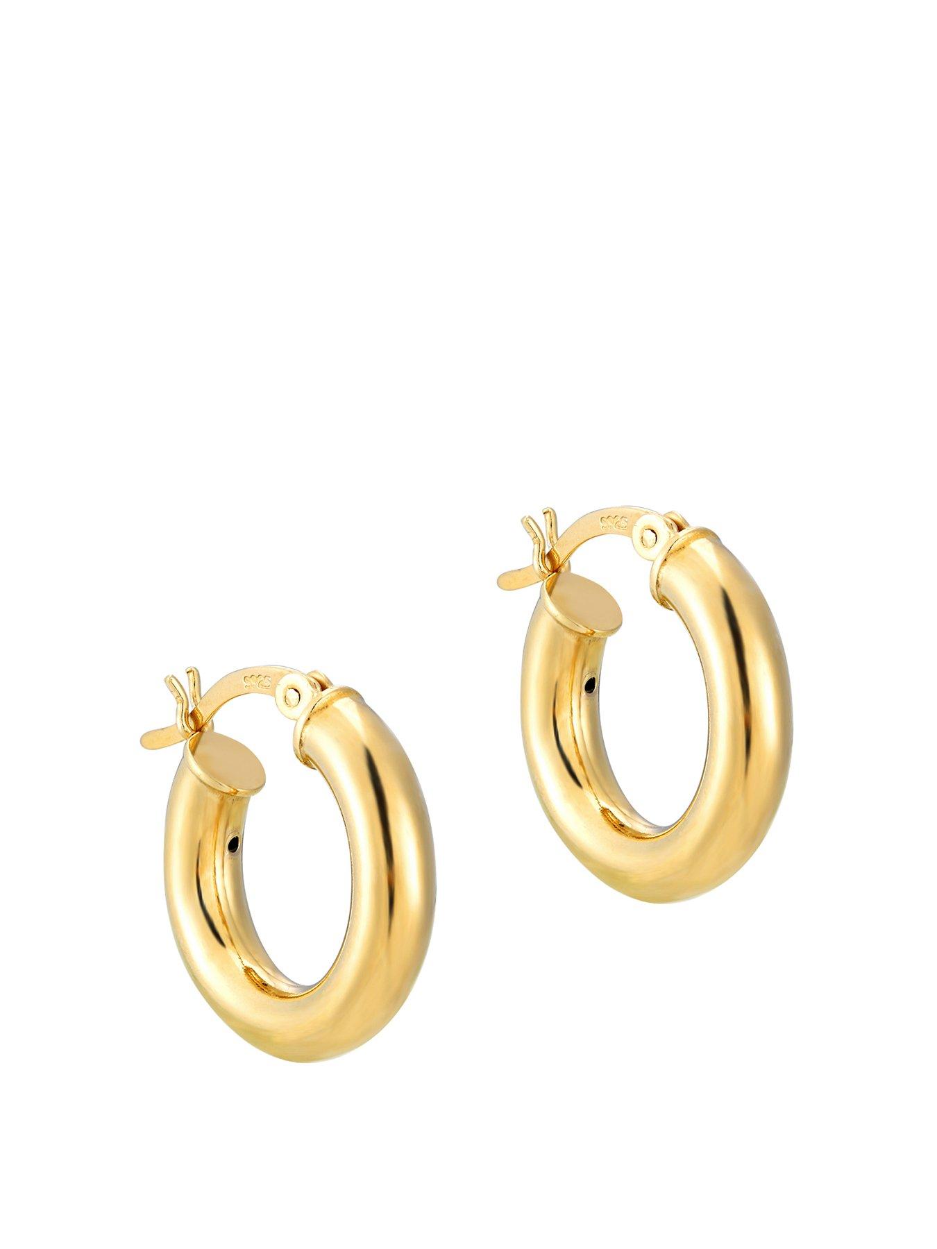 Seol + Gold 18kt gold vermeil 18mm thick Creole hoop earrings