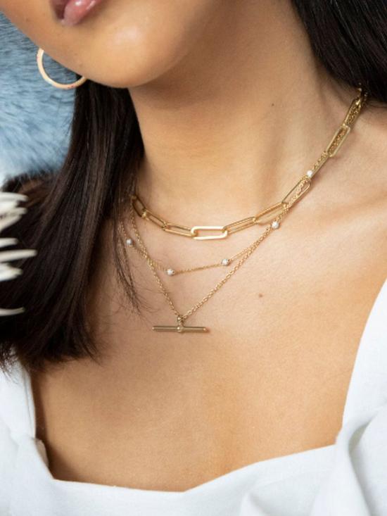 stillFront image of seol-gold-18ct-gold-plated-sterling-silver-adjustable-t-bar-necklace