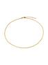 image of seol-gold-18ct-gold-plated-sterling-silver-adjustable-herringbone-chain