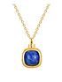  image of seol-gold-18ct-gold-plated-sterling-silver-lapis-lazuli-adjustable-necklace