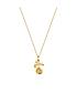  image of seol-gold-18ct-gold-plated-sterling-silver-rose-pendant-adjustable-necklace